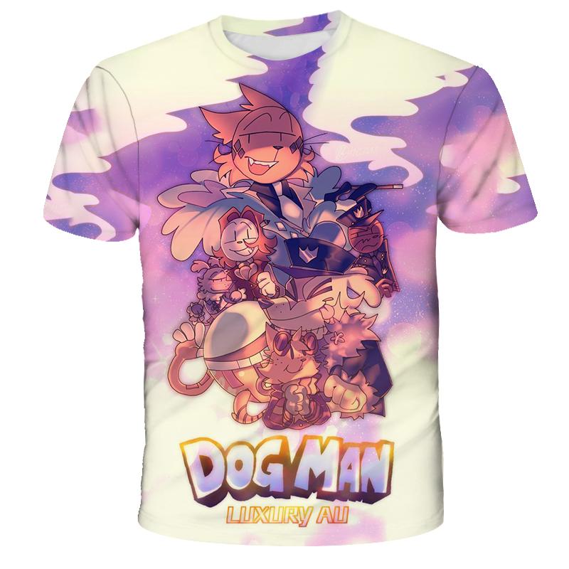 Letní kreslené anime Pes Muž Chlapecké trička Letní Matka Děti Krátký rukáv Oblečení pro chlapce Tričko Vrchní díly Tričko Dětské oblečení