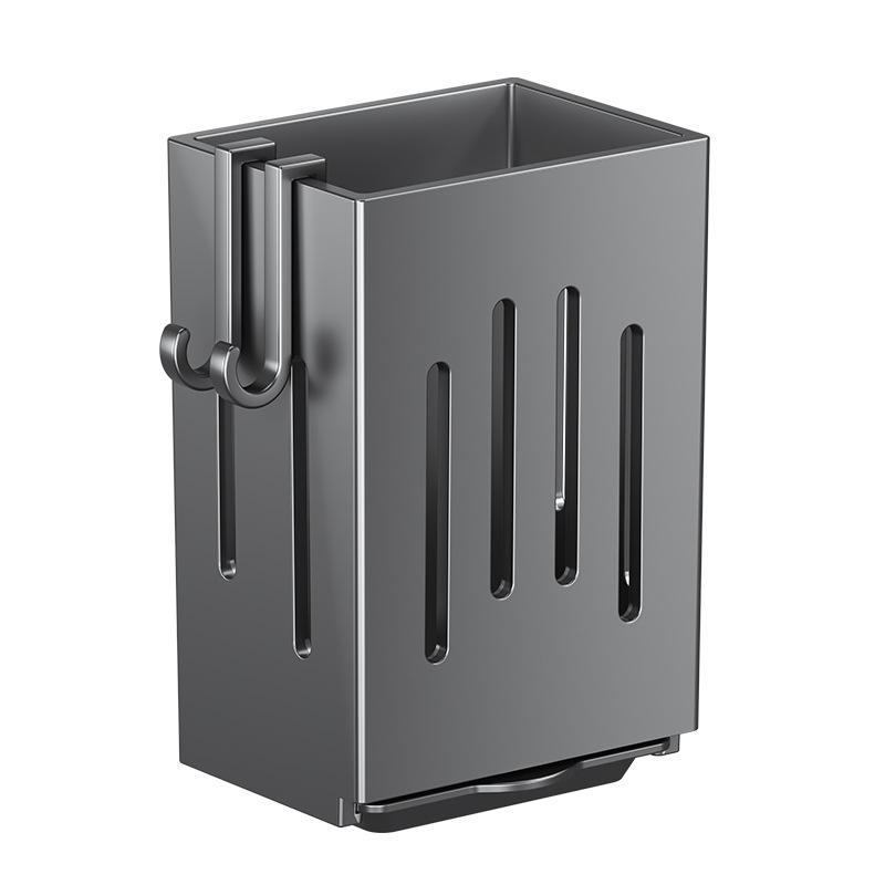 Punch-Free Basket Chopsticks Holder Kitchen Rack Wall-Mounted Household Spoon Chopsticks Cage Chopsticks Storage Box Drain Hanger