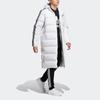 Adidas Originals Trefoil Long Down Coat With Side Stripes And Logo Print Men Outerwear White HI4659