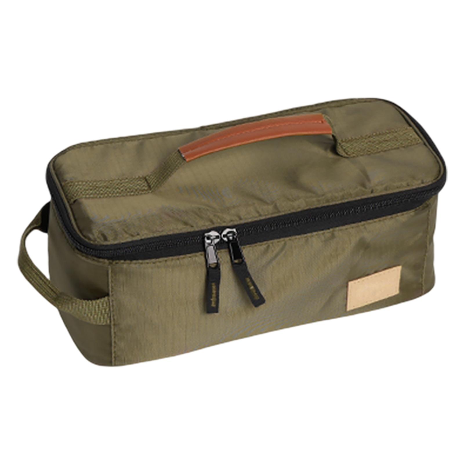 

Camping Bag Cutlery Tableware Handbag Portable Pouch Large Capacity For Outdoor Picnic Carrying Case Travel Supplies ArmyGreen #1