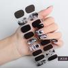New Halloween Semi-cured UV Gel Nail Stickers Bat Pumpkin Skull Full Cover Gel For UV Lamp Gel Nail Strips Press On Nail Decal