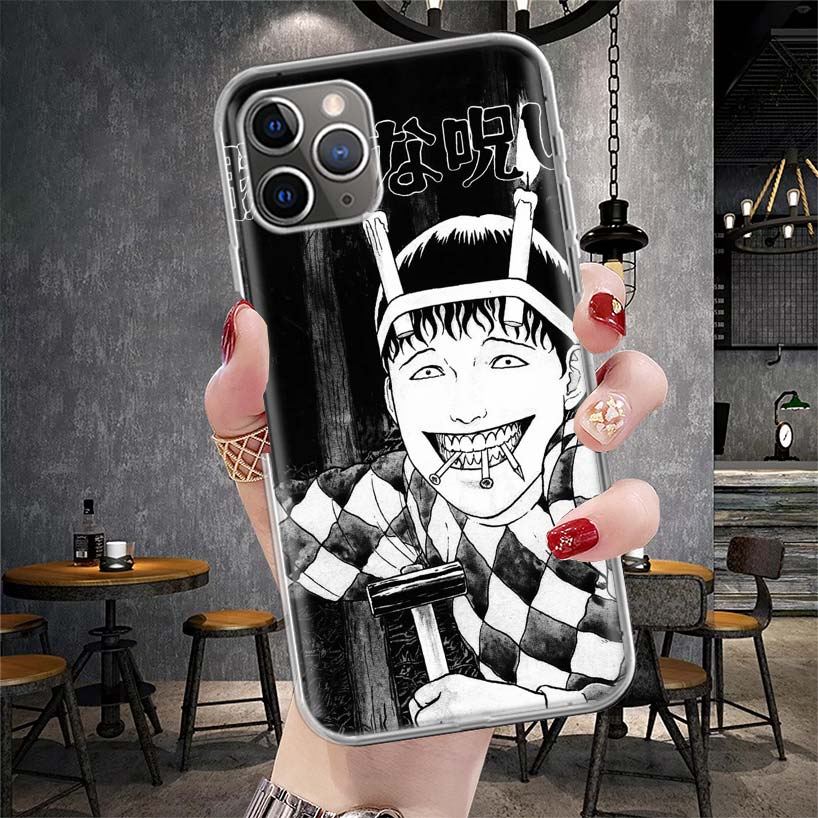 Japanese Horror Manga Style Phone Case For Apple iPhone 17 Air 16 15 Plus 14 + 13 Mini 12 11 Pro Max 7 8 SE 16Max Soft Shell Cov