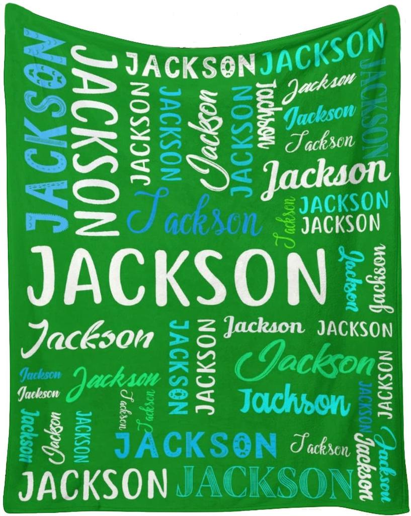 20 Colors Customized Children Adults Name Flannel Blanket Custom Personalized Day Gifts Blanket Cover Fleece Picnic Travel