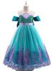 Mermaid Alice Princess Dress with Butterfly Bow Embroidery Tulle Gown for Girls Party Costume