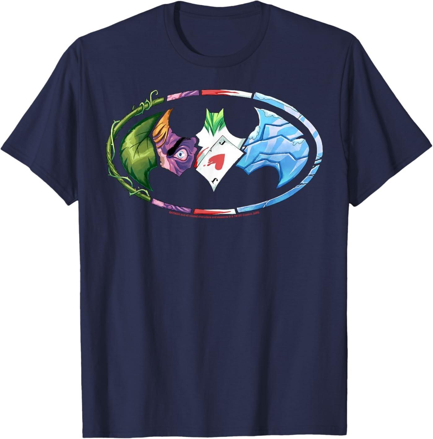 Batman Villains Logo T-Shirt S разноцветный