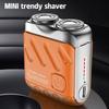 Mini Electric Shaver Dual Head Waterproof Type-C Rechargeable Shaver Travel Rotary Razor Men'S Portable Hair Beard Trimmer Tool