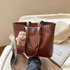 Personalisierte neue Retro-Textur einfache und modische Schulter-Tragetasche Herbst Nische Damen Großraumtasche