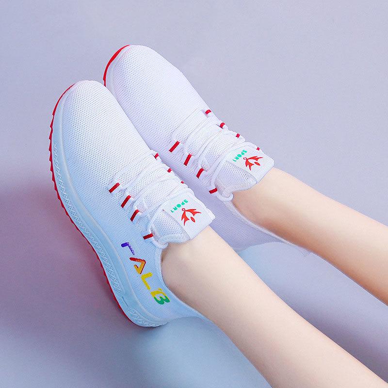 Little White Shoes Women's Summer Versatile Walking Single Old Beijing Cloth Shoes Running Casual Sports Women's Shoes