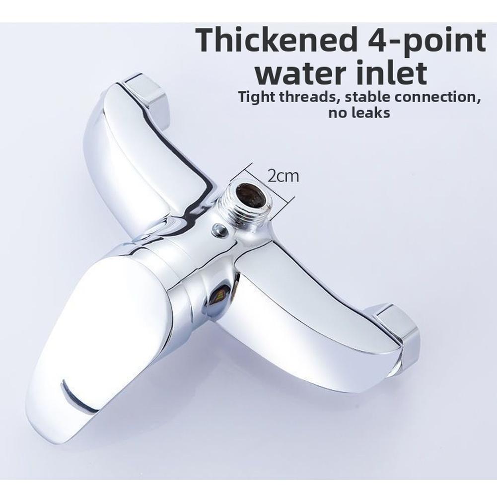 Zinc Alloy Wall Mounted Shower Mixer Tap with Five Adjustable Spray Modes and 15 Meter Hose for Bathroom Installation