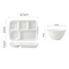 Ceramic Divided Dinner Plate Reusable Portion Control Plate 5 Compartments Snack Serving Dish Food Container Kitchen Tableware