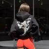 2026 Womens Oversized Hooded Zip-Up Sweatshirt Streetwear Graphic Print Loose Fit Long Sleeve Casual Top