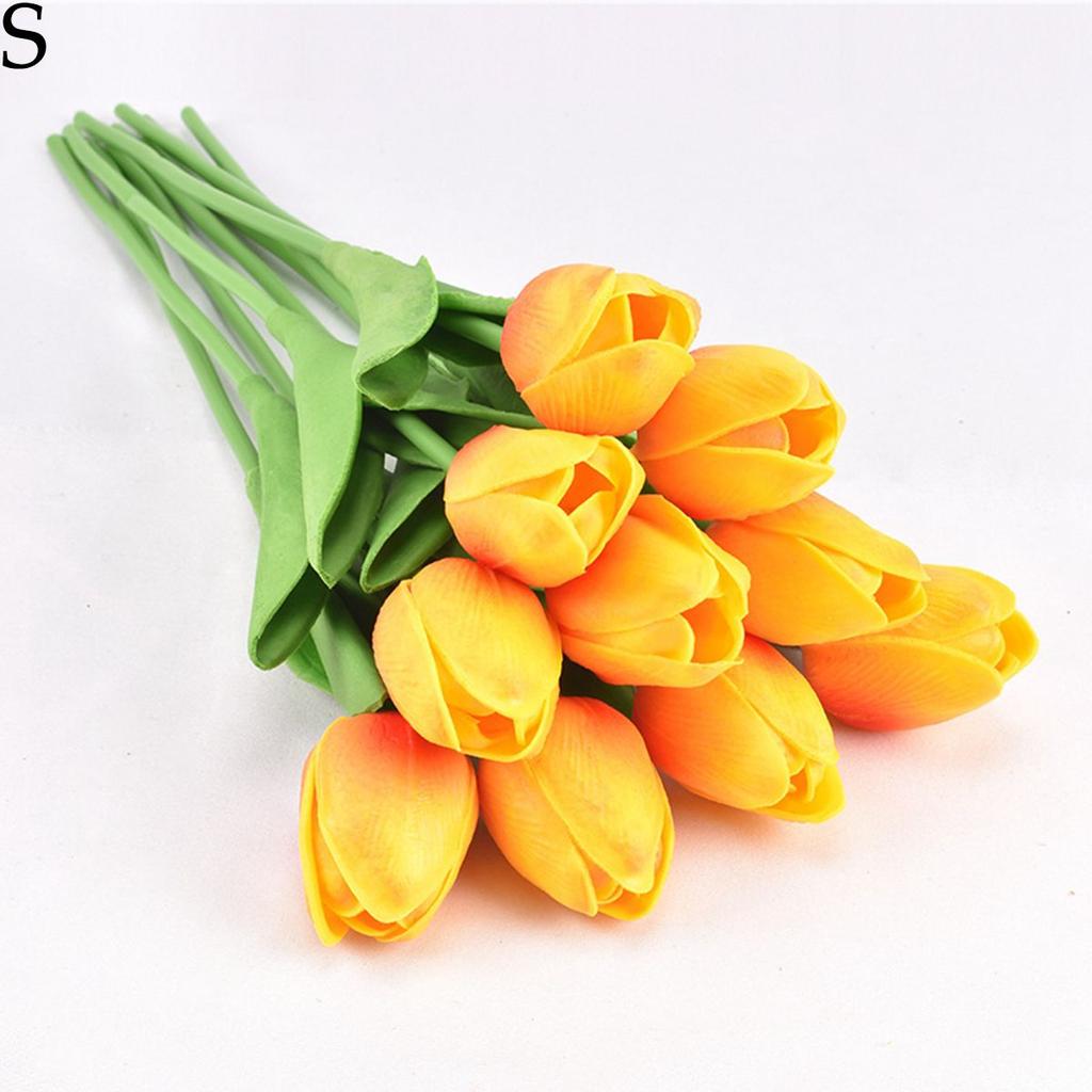 DIY 5pcs Bridal Bouquet Wedding Decoration Home Tulipanes Tulip Fake Flowers Artificial Plant