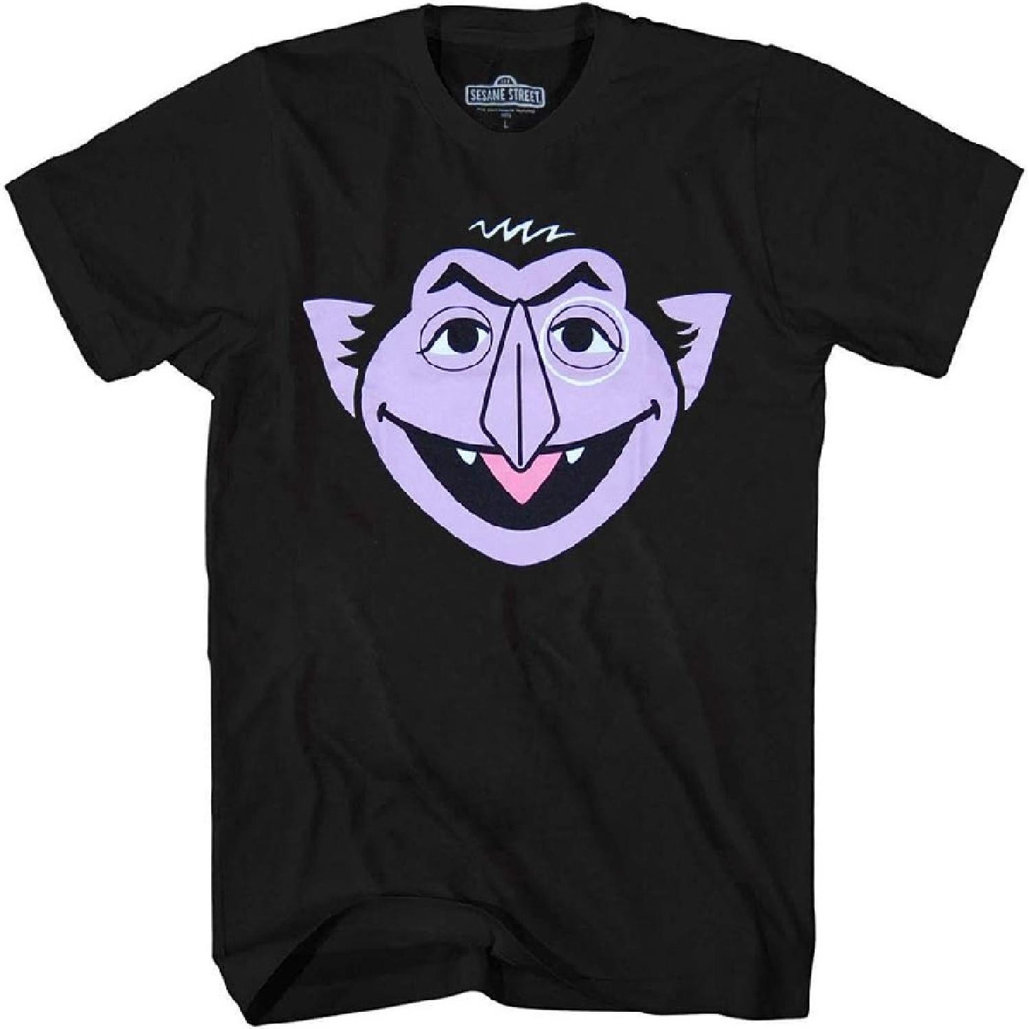 Count Von Count Character Face Adult T-Shirt S разноцветный