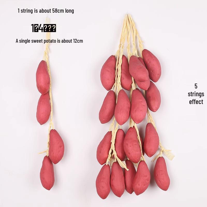 Artificial Vegetable & Fruit Skewer Wall Hanging - Chili & Corn Decor
