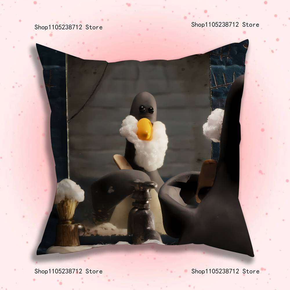 ANIME W-WallaceS G-Gromit Pillow Case Plush Fabric Soft Pillowcase Double Sided Print Sofa Cushion Cover Throw