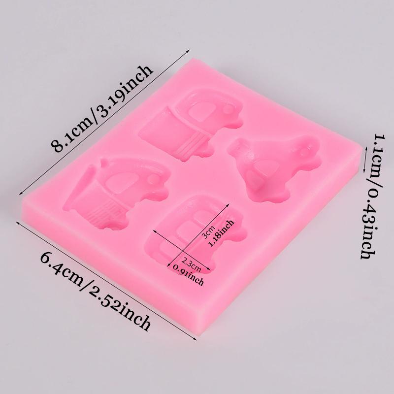WTEMPO Car Transportation Tools Shaped Silicone Molds Kit Scented Candles Soaps DIY Crafts Making Molds Resin Casting Molds for Beginners and Lovers