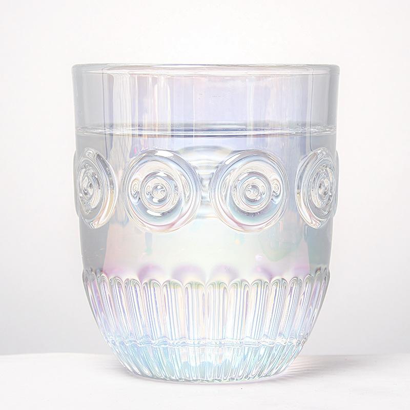 

Простой скандинавский стиль Красочное стекло Ирис Чашка для сока Кофейная чашка Чашка для воды Рельеф