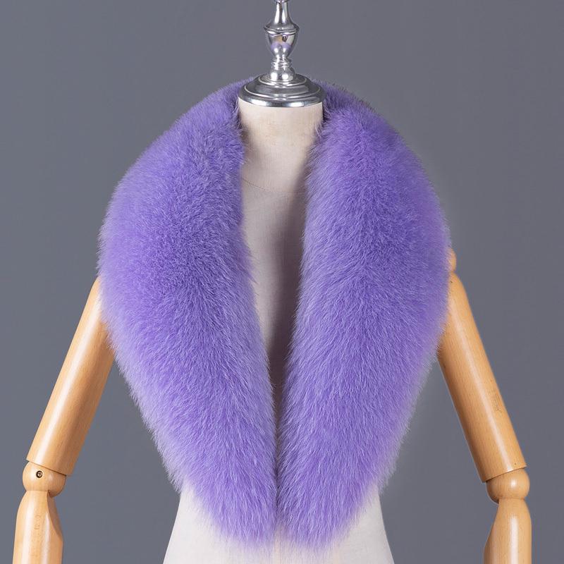 Real Fox Fur Collar Women Winter Thickened Fur Collar Scarf Collars Wraps Neck Warmer Fur Scarves Shawl Luxury Fluffy Fur Shawl