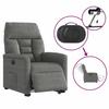 Recliner Chair with Electric Lift Assistance Dark Grey Microfiber Fabric