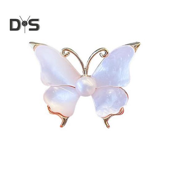 

Брошь-бабочка, булавка с искусственным жемчугом, антиокислительная легкая портативная декоративная брошь, стильный аксессуар, булавка, украшение одежды белый