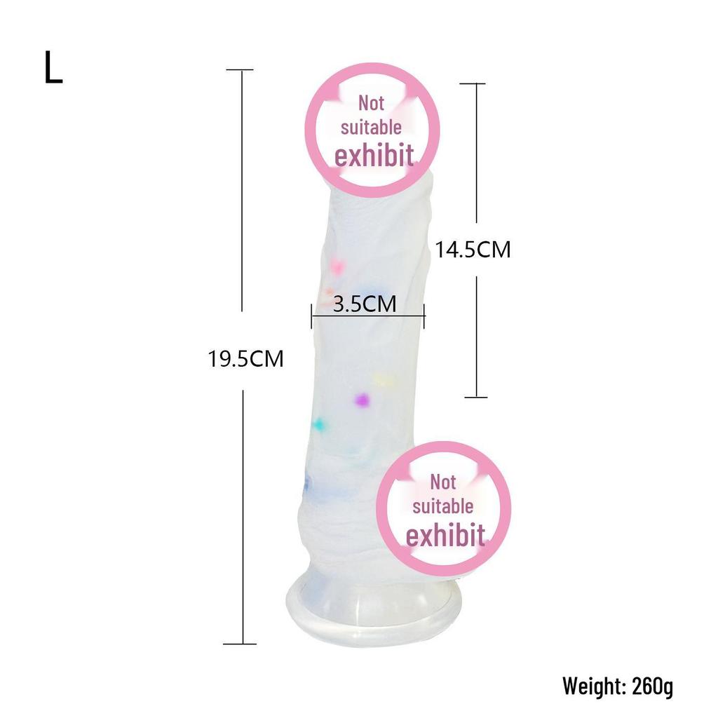 Colorful Large Silicone Jelly Dildo - Thick, Realistic Adult Toy for Women