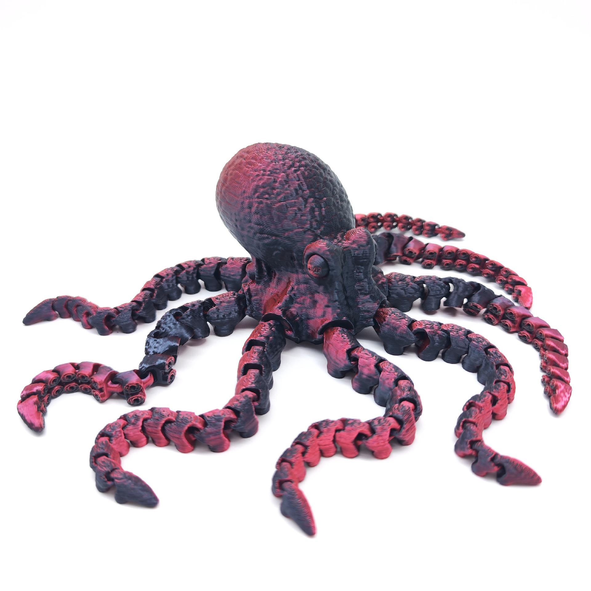 3D Printed Deep Sea Giant Octopus Ornament with Movable Joints Small [17cm]