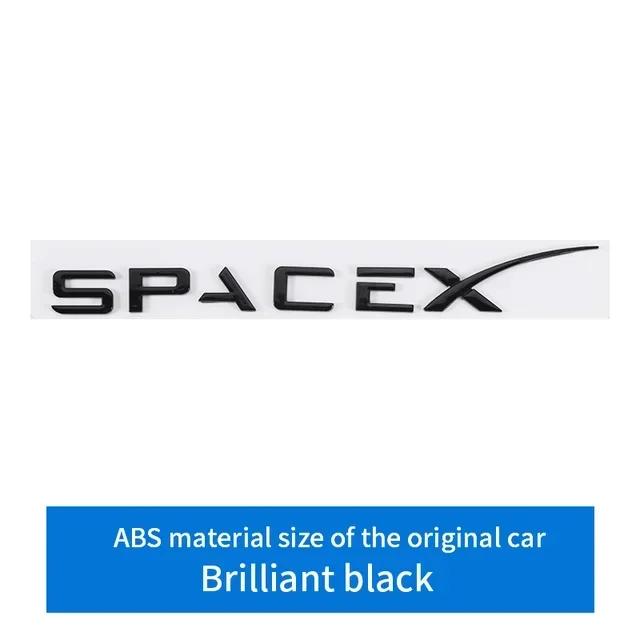 

For Tesla ABS rear door car labeling 3D stereo sticker SPACEX letter sticker MODEL3/Y/S/X rear modification sticker decals