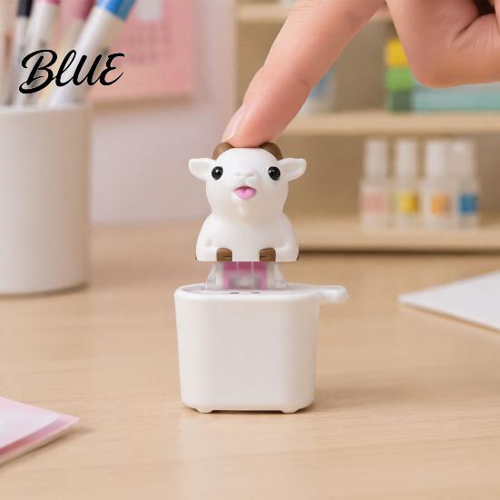 Animal Keyring Accessory 1/2Pcs Goat Keyboard Fidget Toy with Sound Rechargeable Sheep Finger Clicker Pocket Sized Tool Toy Push Button Decompression