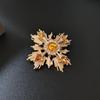 Vintage Western Rhinestone Starburst Brooch Pin