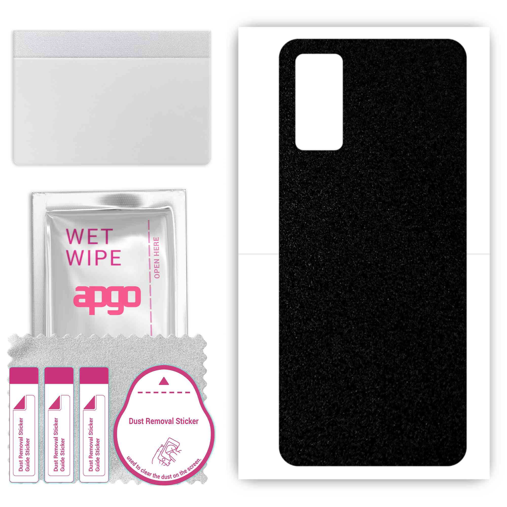

apgo Protective Skin Sticker for the back compatible with Vivo X60 5G, Wrap Film, Foil, Vinyl - Pattern Matte Black