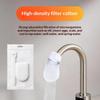 Water-Saving Universal Faucet Filter with Splash-Proof Cotton Bag and Secure Strap for Bathroom