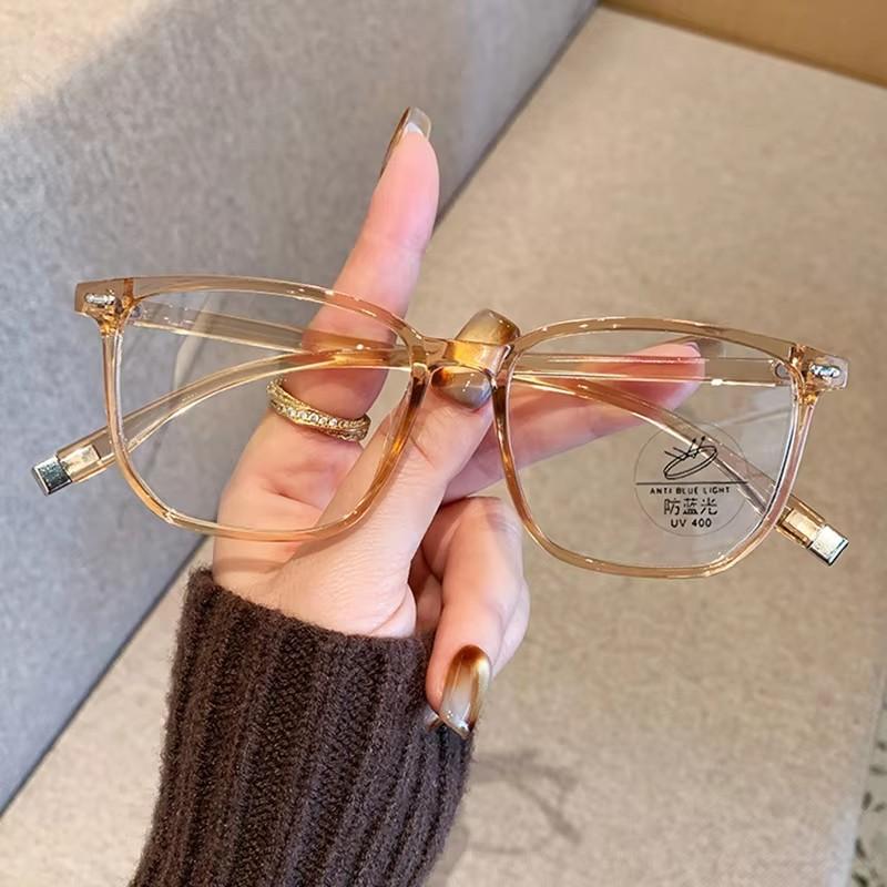 

New Square And Round, Simple And Versatile Eyeglass Frames, Anti-blue Light Glasses9050 коричневый