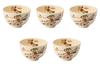 Set of 5 Ninsei Knot Matcha Bowls X Matcha Bowls Setomonohonpo [12 7.5cm]