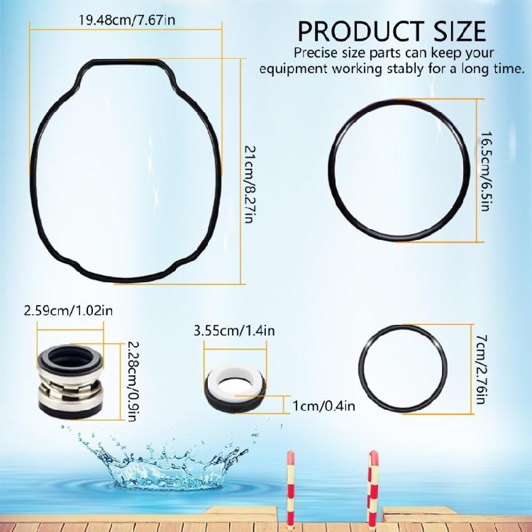 Professional Pool Pump Seal Kit SPX1600Z2 Rubber Seal for SP3200EE Pump Series Multiple Models