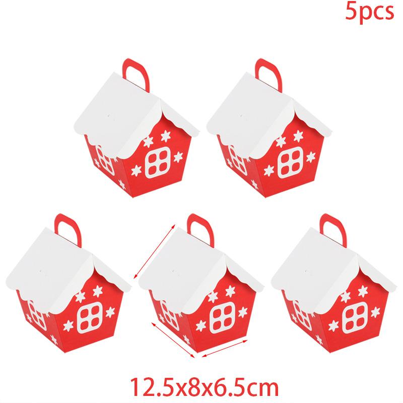 

Merry Christmas Paper Boxes Treat Boxes For Candy Cookie Apple Box Navidad New year Christmas Decoration Gift Box Bag Kerst noel as photo