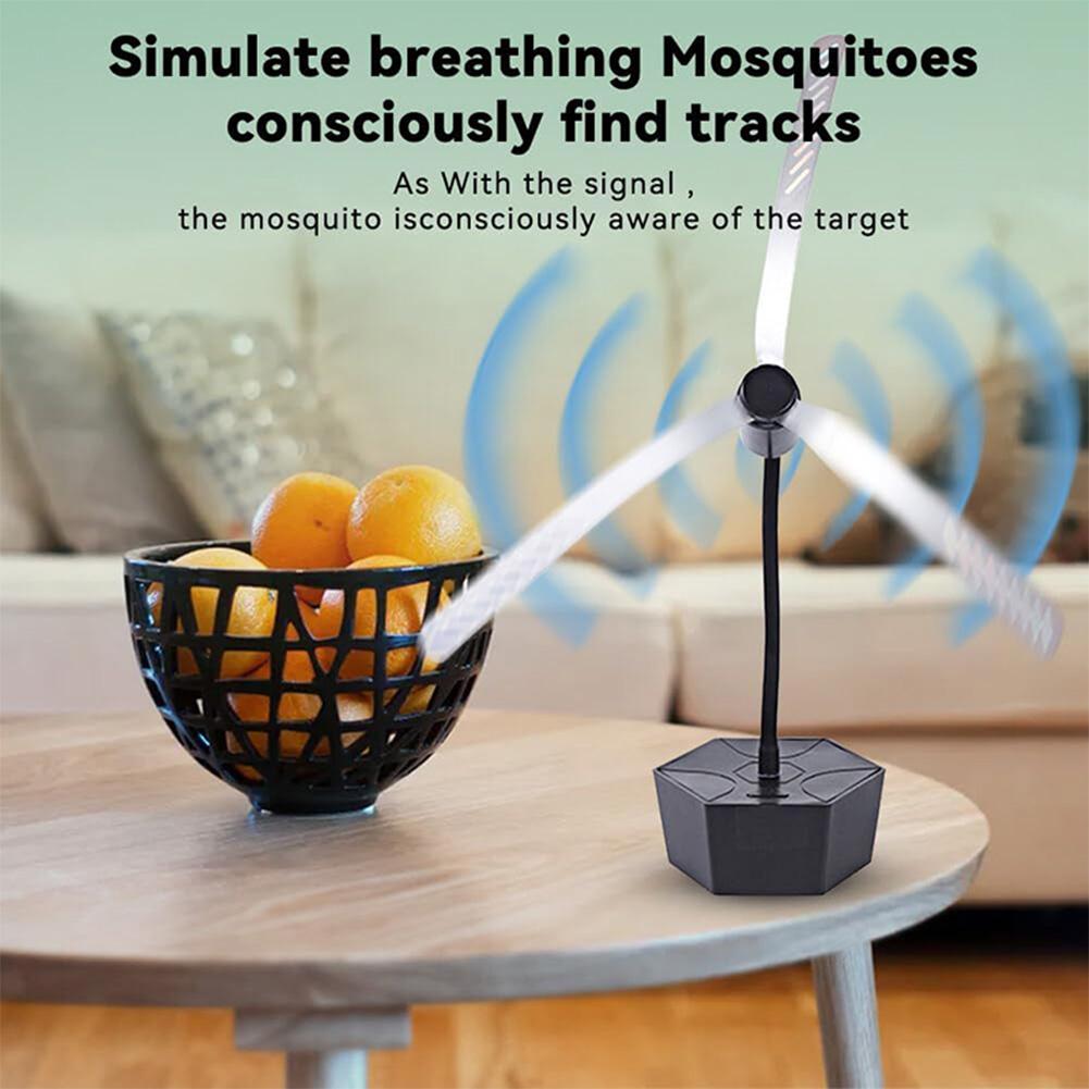 Fliegenventilator Fliegen fernhalten Fliegenventilator für Tische mit holografischen Blättern Flexibler Fliegenventilator für Picknick Küche Party