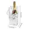 1Pc Pvc Leakproof Ice Bag Eco Friendly Transparent Ice Pack Portable Ice Bucket Wine Champagne Bottle Chiller With Carry Handle