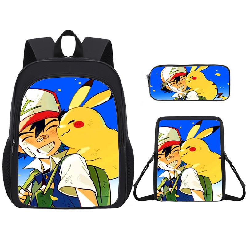 Pokemon Pikachu Childrens School Backpack With Lightweight Oxford Fabric For Elementary Students
