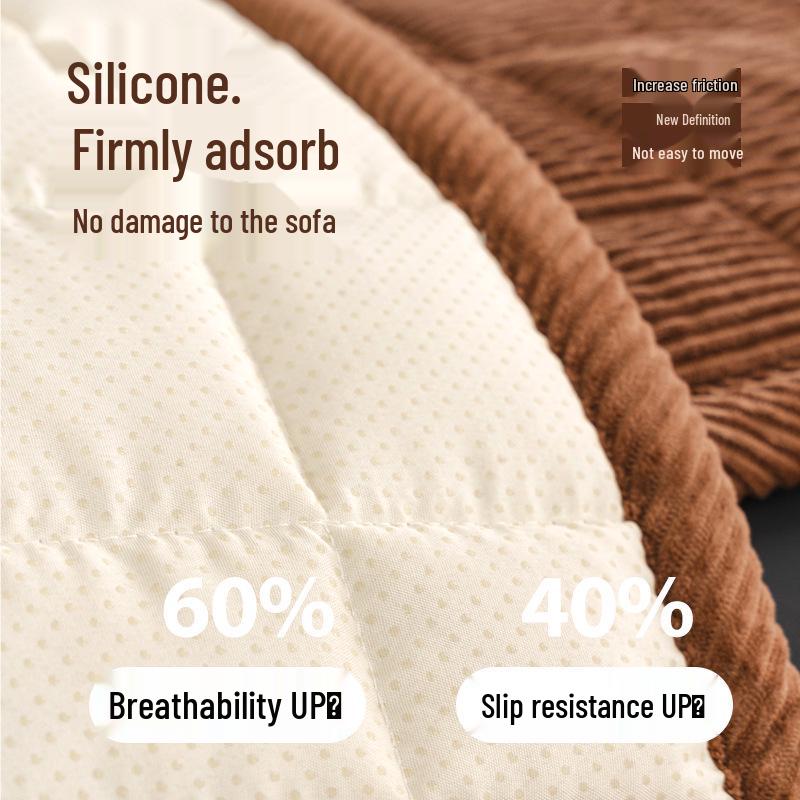 Corduroy Plush Non-slip Sofa Cover Cushion