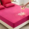 High Quality Fitted Sheet 100% Waterproof Microfiber Soft Touch Deep Pocket 25cm Wrinkle Free Anti-Slip Solid Color Twin/Full/Queen/King