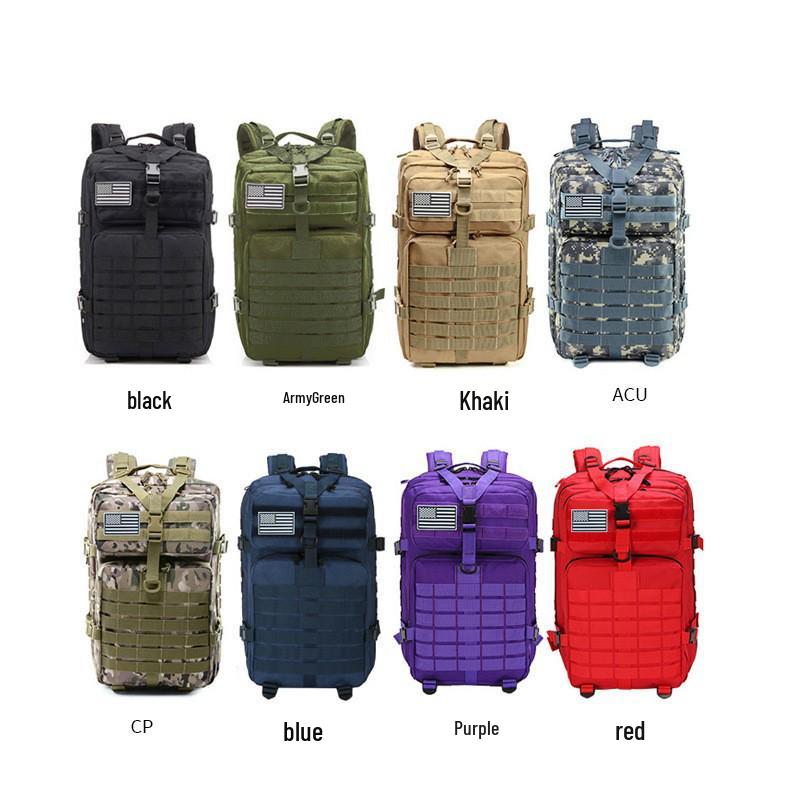 2024 Large Capacity Outdoor Camouflage Sports Backpack - Men s Multifunctional 3P Tactical Double Shoulder Mountaineering Bag 36-55L