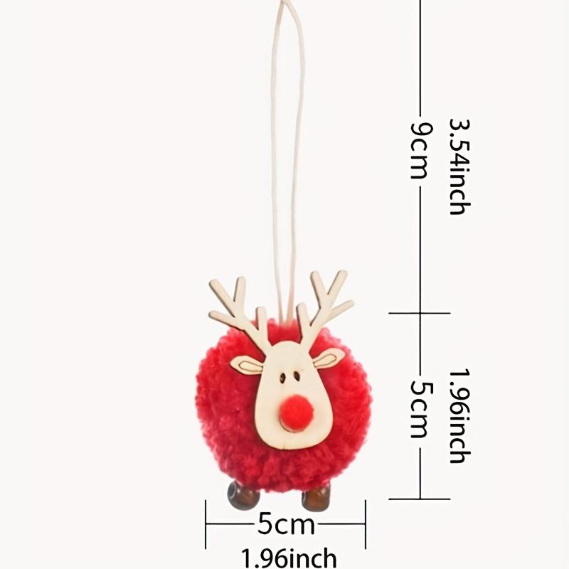 4pcs Adorable Sheep Plush Christmas Ornaments Festive Lamb Decor,Hanging Candy Bag Charms for Tree Home Decoration,Christmas Party Decorations