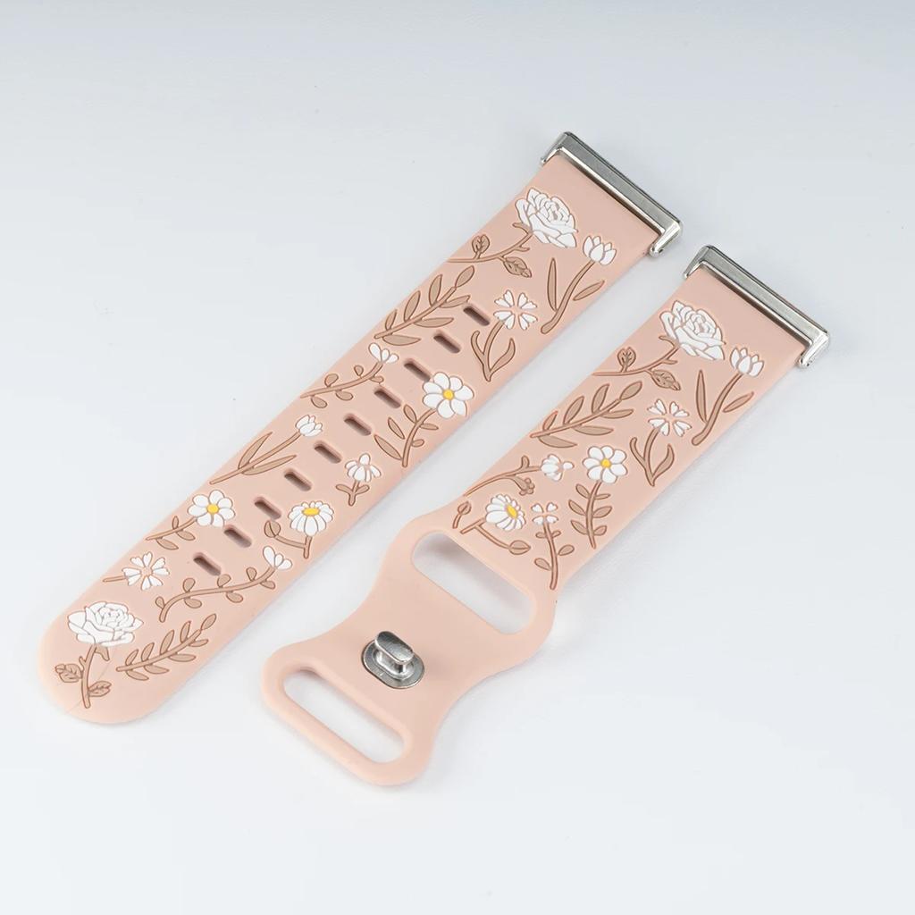 Pasek z grawerowanym wzorem kwiatowym do Huawei Watch Fit 4Pro 4 fit 3 Silikonowy Sportowy Smartwatch do Huawei Watch Fit 2 1 Bransoletka Pasek do zegarka