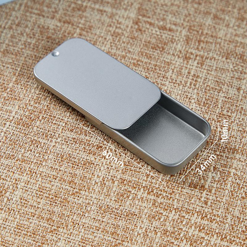 Tinplate Mini Metal Box Slide Cover Storage Box Wedding Jewelry Pill Cases Portable Tin Boxes Container Cosmetic Organizer