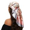 90*90cm Silk Scarf Scarftop Headwraps For Woman Fashion Four Seasons Hair Accessories Hijab Foulard Bandana Femme Headscarf