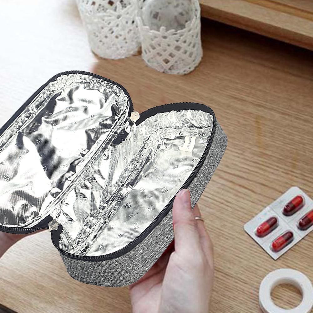 Portable Diabetic Insulin Cooling Bag Protector Pill Refrigerated Ice Pack Cooler Insulation Organizer Travel Case