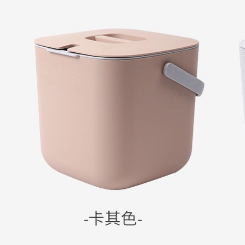 Home Simple Tea Set Accessories Tea Residue Bucket Filter Tea Leaf Waste Water Bucket Small Plastic with Lid Drainage 6.5L хаки