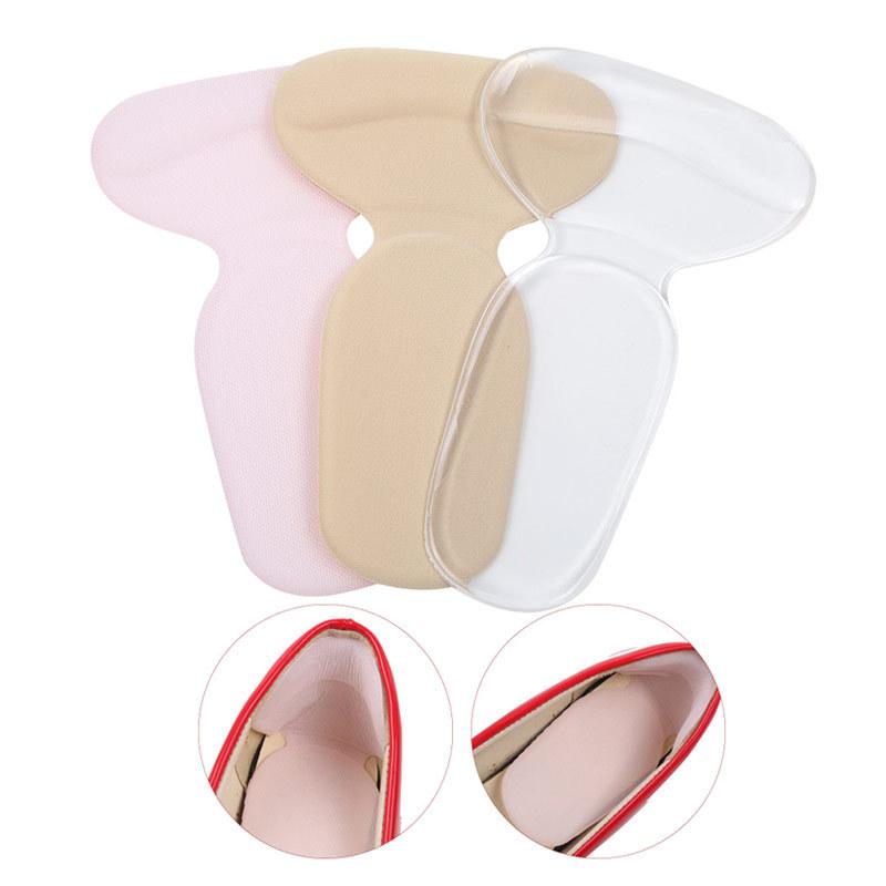 2-in-1 Heel Sticker, Thickened Heel Pad Gel Insole Self-adhesive Women's Heel Sticker, Reduced Size, Anti-wear and Shock-absorbing T-sticker