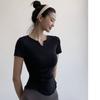 Cămașă de alergare cu armătură strânsă Top fitness pentru femei, elastic și cu uscare rapidă
