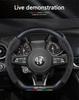 Stickers Carbon Suede Car Steering Wheel Cover For Alfa Romeo GT 147 156 159 166 Giulia Tonale Stelvio Giulietta Mito Milano